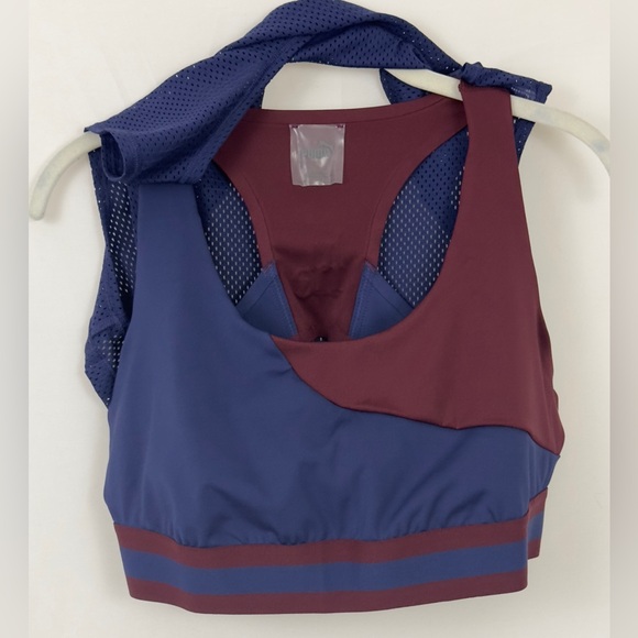 Puma - June Ambrose Dora Bra Patriot Blue with Burgundy Accent Trim Larg… - Picture 10 of 15
